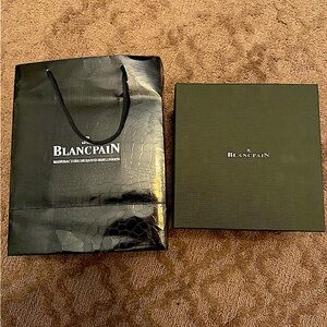 Blancpain watch box and shopping bag